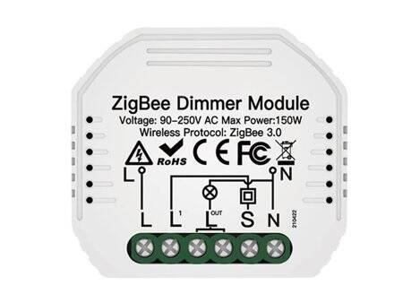 Tuya Zigbee 3.0 Dimmer Module 1 Channel QS-Zigbee-D02-TRIAC-L 220V-240V Single Fire Original Packing Size: 46x46x18mm - 1