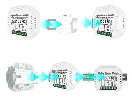 Tuya Zigbee 3.0 Dimmer Module 1 Channel QS-Zigbee-D02-TRIAC-L 220V-240V Single Fire Original Packing Size: 46x46x18mm - 2