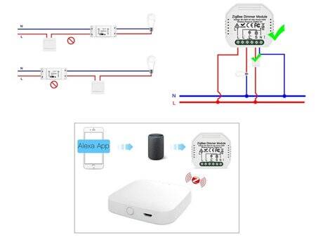 Tuya Zigbee 3.0 Dimmer Module 1 Channel QS-Zigbee-D02-TRIAC-L 220V-240V Single Fire Original Packing Size: 46x46x18mm - 4