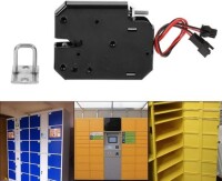 Type A Black XG-07D DC12V 2A Small Locker Electromagnetic Lock With Two Wire UnLock Recoil Size:72x65x13mm - 4