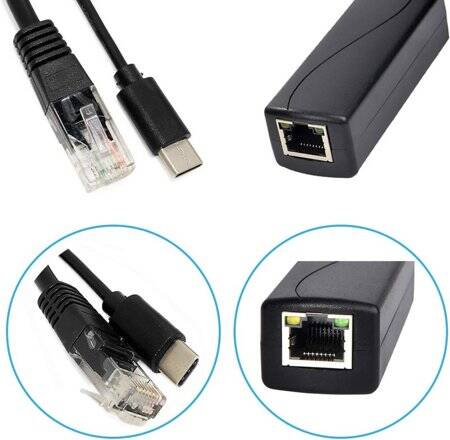 Type C Gigabit PoE Splitter 48V To 5V 2.4A - 2