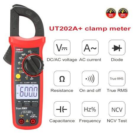 UNI-T UT201+ 400A Digital Clamp Meter Automatic Range True RMS High Precision Multimeter Without Battery - 2