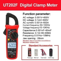 UNI-T UT202 LCD Digital Clamp Multimeter Ohm Dmm DC AC Current Voltmeter With Battery - 2