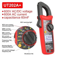 UNI-T UT202A+ 600A Digital Clamp Meter Automatic Range True RMS High Precision Multimeter With Battery - 4