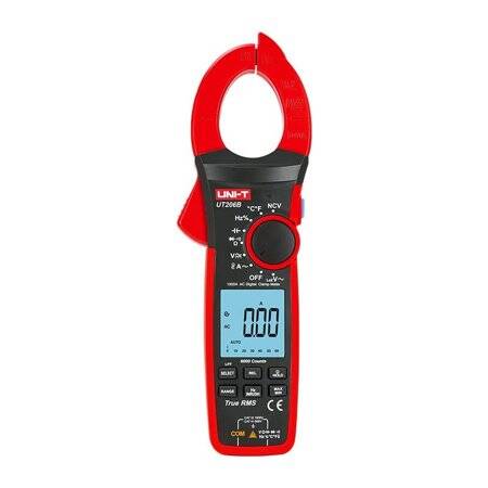 UNI-T UT205 LCD Digital Clamp Multimeter Ohm Dmm DC AC Current Voltmeter With Battery - 1