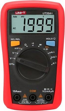 UNI-T UT33A+ 2MF Capacitance Test Function Automatic Range Digital Multimeter With Battery - 1