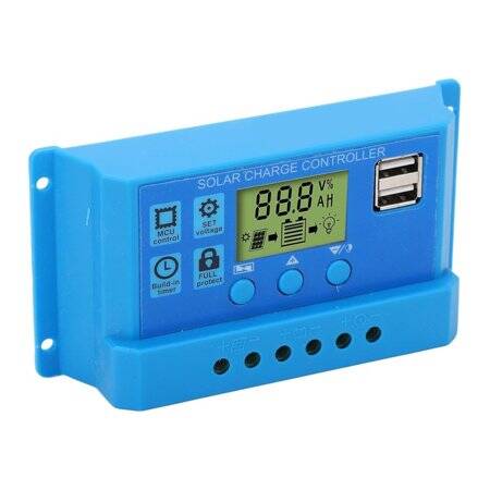 Waterproof 12V24V10A Intelligent Solar Controller - 11.1V Fully Charged 12.6V Lithium Battery - 1