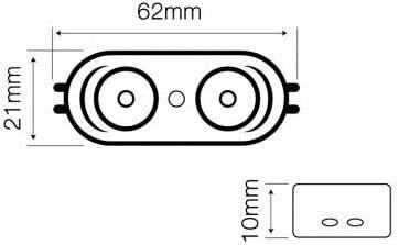 Waterproof DC12V 4040 LED Module White 70x12mm - 2