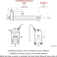 Waterproof Stroke Length 150mm 7mm/S 1400N DC24V Linear Actuator High Thrust Telescopic Rod - 3