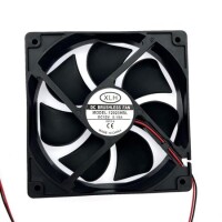 White 12025 DC12V LED Silent Double Aperture Mute Exhaust Cooling Fan With 15 Light Size:120x120x25mm - 3