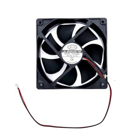 White 12025 DC12V LED Silent Double Aperture Mute Exhaust Cooling Fan With 33 Light Size:120x120x25mm - 1