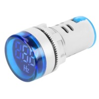 White 20-75Hz 22mm AD16-22DSHZ Round LED Hertz Meter Indicator Light - 2