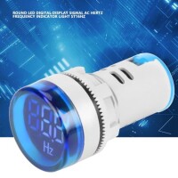 White 20-75Hz 22mm AD16-22DSHZ Round LED Hertz Meter Indicator Light - 5