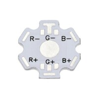 White 20mm 6PIN RGB LED Aluminum Heatsink - 1