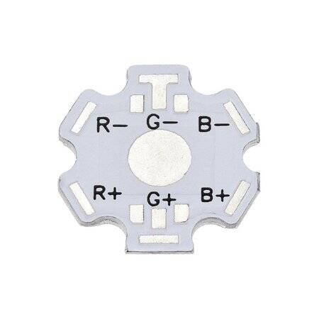 White 20mm 6PIN RGB LED Aluminum Heatsink - 1