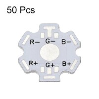 White 20mm 6PIN RGB LED Aluminum Heatsink - 2