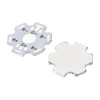 White 20mm 6PIN RGB LED Aluminum Heatsink - 4