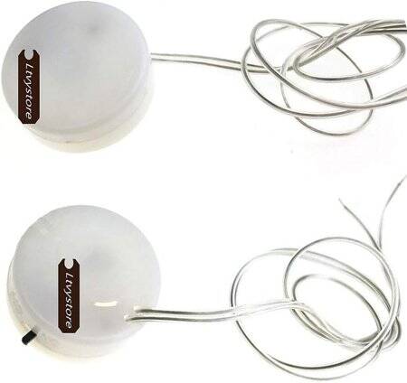 White 2x Button Battery Case With Wire And Toggle Switch CR2032 - 4