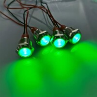 White 3-9V 12mm LED Metal Indicator Light With 15cm Cable - 4