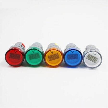 White AC60-500V 22mm AD16-22DSV LED Voltmeter Indicator Light With Big Digital Tube - 3