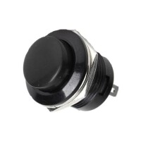 White R13-507 16mm 2 PIN Momentary Self-Reset Round Cap Push Button Switch - 3