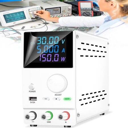 White SPPS1203D 120V3A Color Screen Storage DC Regulated Power Supply With Cable 110V US Plug - 1