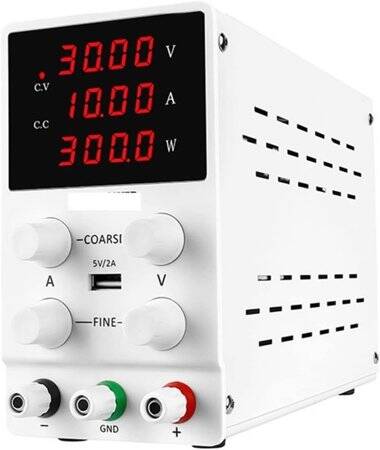 White SPS605 60V5A Vertical Digital Tube DC Adjustable RegulaTor Power Supply With Cable 220V EU Plug - 1