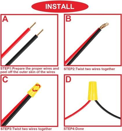 Yellow 10-24V 8mm LED Metal Indicator Light - 5