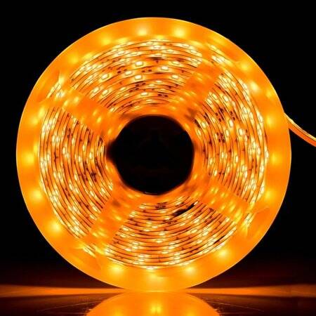 Yellow 9mm 12V LED Exposed Light String With High Quality Circuit Board 50LED/Set - 1