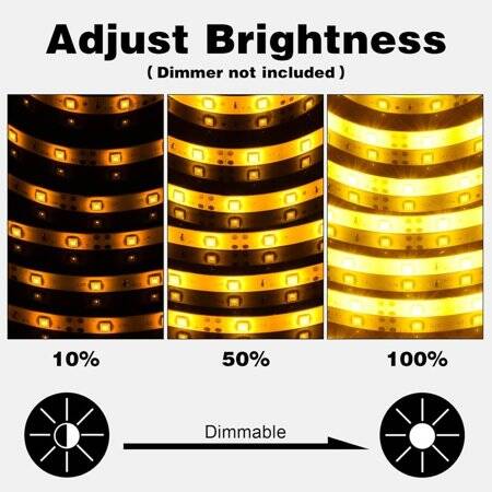 Yellow 9mm 12V LED Exposed Light String With High Quality Circuit Board 50LED/Set - 5