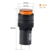 Yellow AC220V NXD-212 Small LED Signal Indicator Light - 2