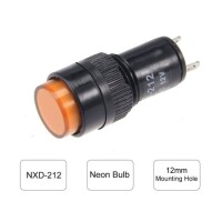 Yellow AC220V NXD-212 Small LED Signal Indicator Light - 4