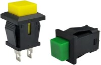 Yellow DS-431 2 PIN Off-On Self-Reset Square Push Button Switch - NC Press Break - 2