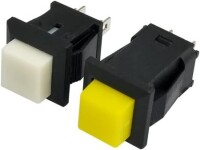 Yellow DS-431 2 PIN Off-On Self-Reset Square Push Button Switch - NC Press Break - 3