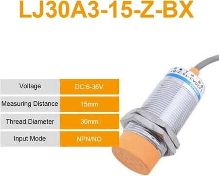 Yellow Embedded Type LJ30A3-10-Z/CY PNP DC6-36V Inductive Proximity Sensor Switch - 2