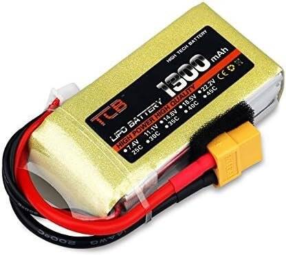 Yellow TCB 11.1V 1800MAH 35C Model Airplane Lithium Battery XT60 Female - 2