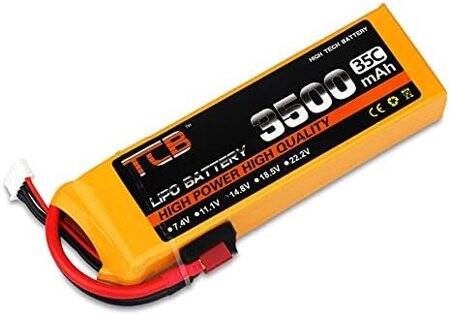 Yellow TCB 11.1V 5200MAH 25C Model Airplane Lithium Battery JST Female - 2