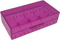 Yellow Waterproof 2x 18650 Battery Portable Clear Plastic Storage Box Size: 78x42x21mm - 3