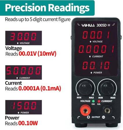 YIHUA3005D Regulated Adjustable DC Power Supply AU Plug - 2