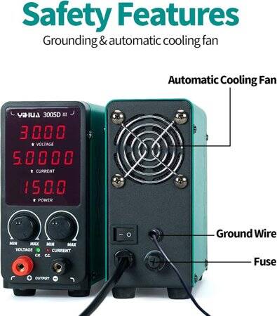 YIHUA3005D Regulated Adjustable DC Power Supply AU Plug - 3