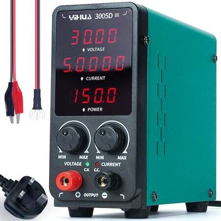 YIHUA3005D Regulated Adjustable DC Power Supply UK Plug - 1