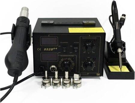 YIHUA852D+ Pump Air Flow Adjustable Hot Air With Soldering Air Soldering Station 16W AU Plug - 1