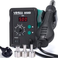 YIHUA858D Adjustable Constant Temperature Hot Air Station Anti-Static Hot Air Gun EU Plug - 1