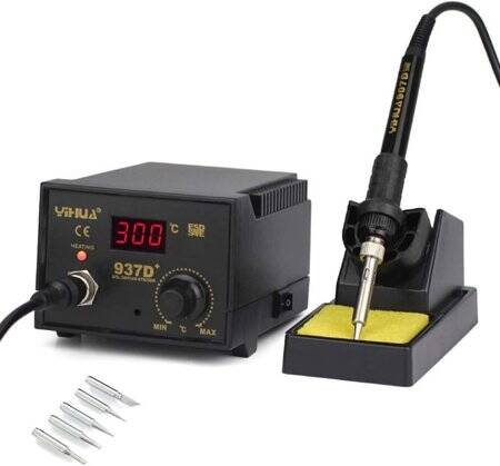 YIHUA936B 40W PCB Circuit Board Digital Lead Free Soldering Station EU Plug - 1