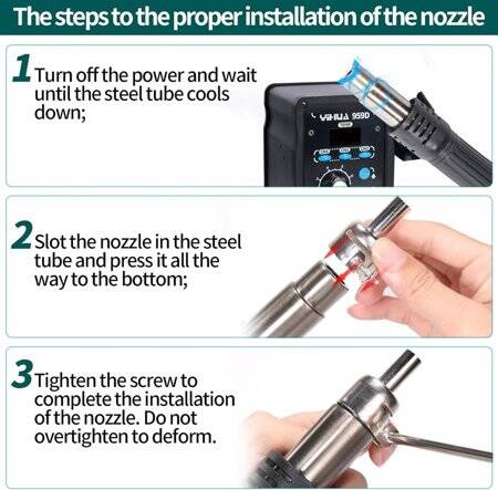 YIHUA959D-I Digital Display Hot Air Soldering Station 220V UK Plug - 5