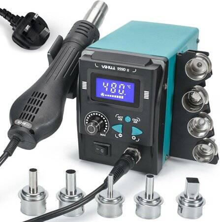 YIHUA959D Single Digital Display Hot Air Soldering Station 220V UK Plug - 1