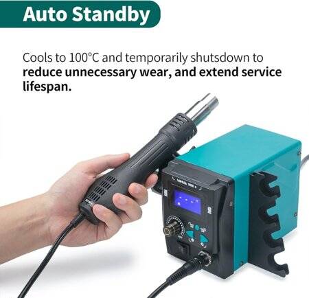 YIHUA959D Single Digital Display Hot Air Soldering Station 220V UK Plug - 4