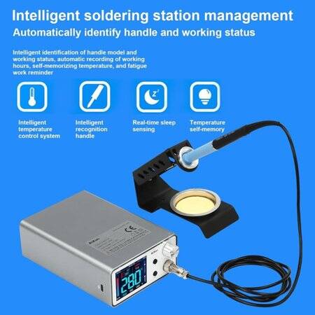 YIHUA993D M Intelligent Touch Screen High-Power Soldering Station UK Plug - 2